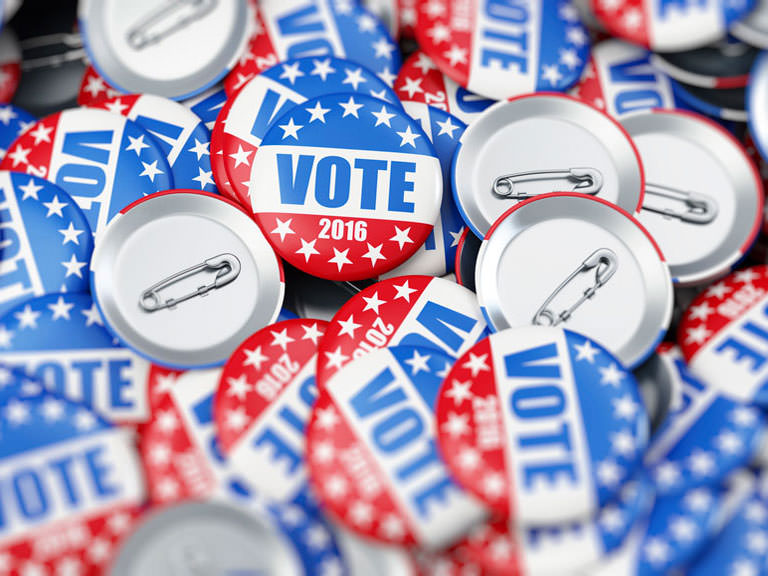 Collection of voting pins