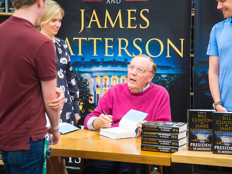 James Patterson at June 2018 book signing