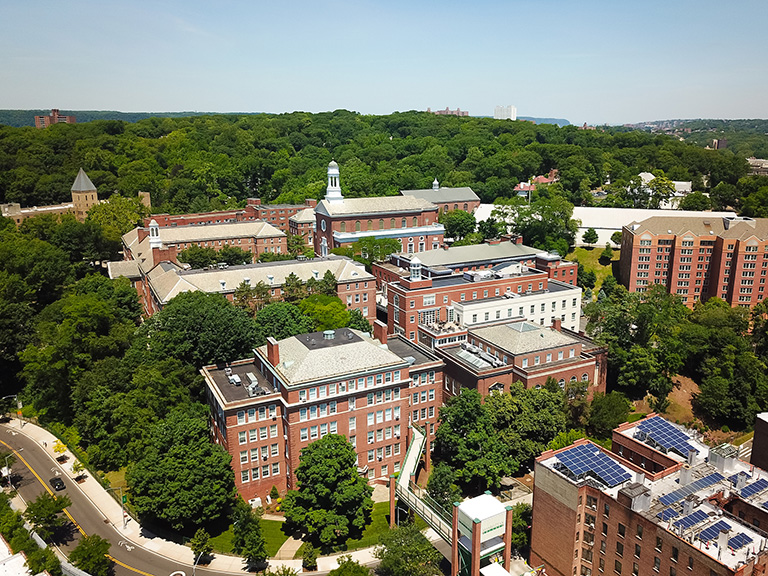 Aerial photograph of Manhattan College Campus