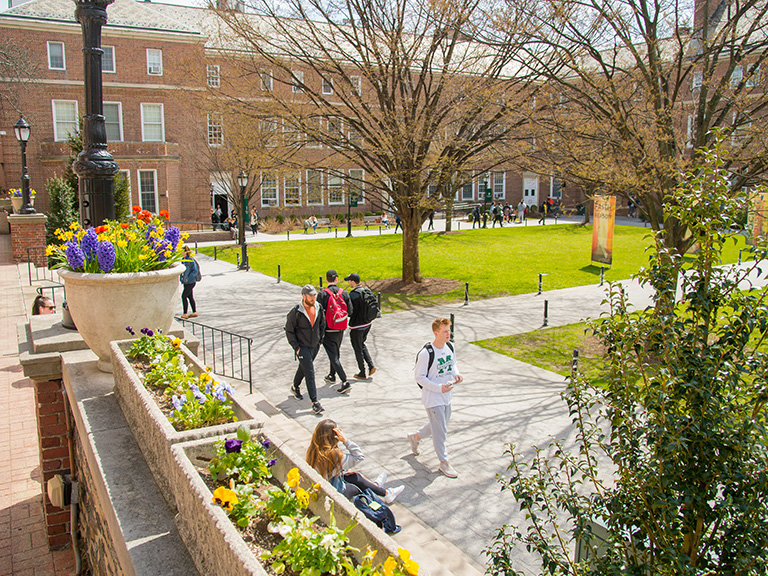 Students on campus in 2019