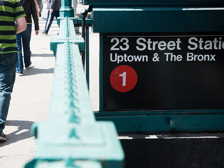 23rd Street subway showing uptown and the Bronx